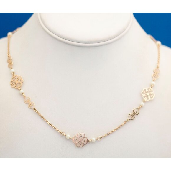 Vintage Celtic Flower Necklace by Avon 32 Inch N14 - Picture 1 of 4